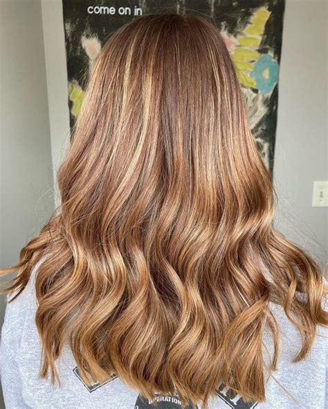 light brown hair with caramel highlights